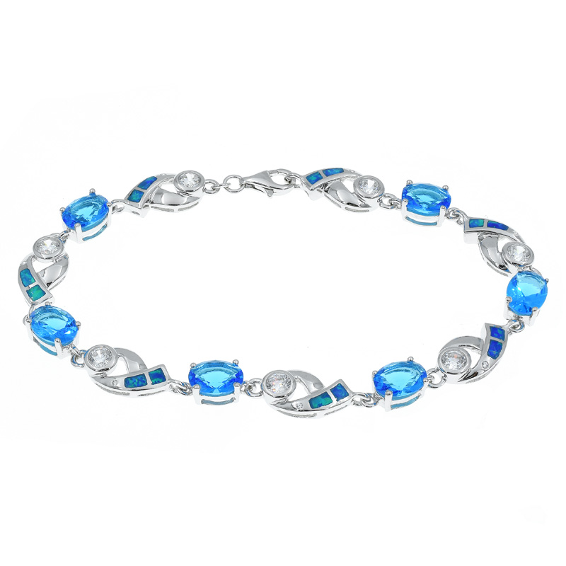925 silver opal bracelet
