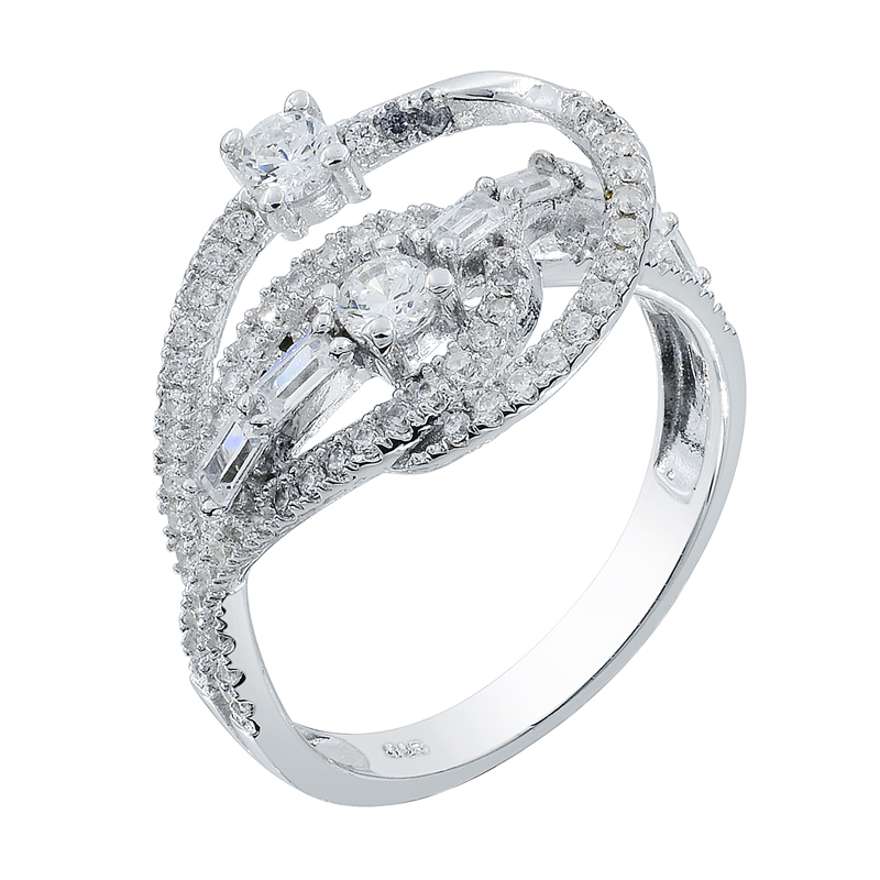 stunning white cz ring for ladies