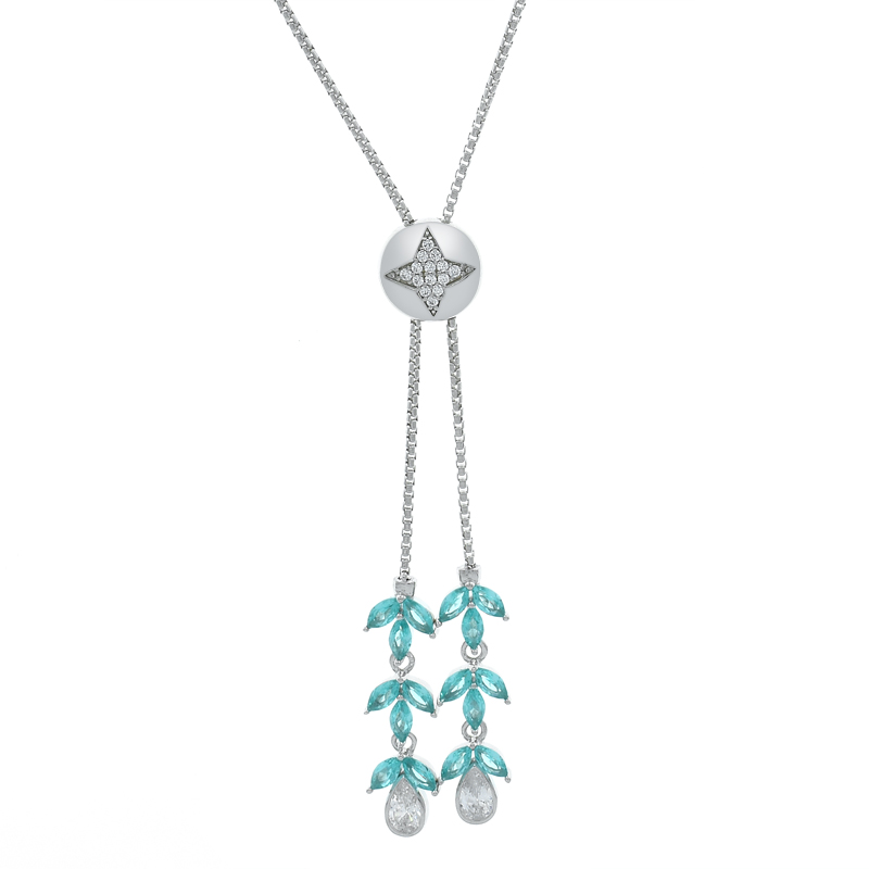 Paraiba adjustable necklace for ladeis