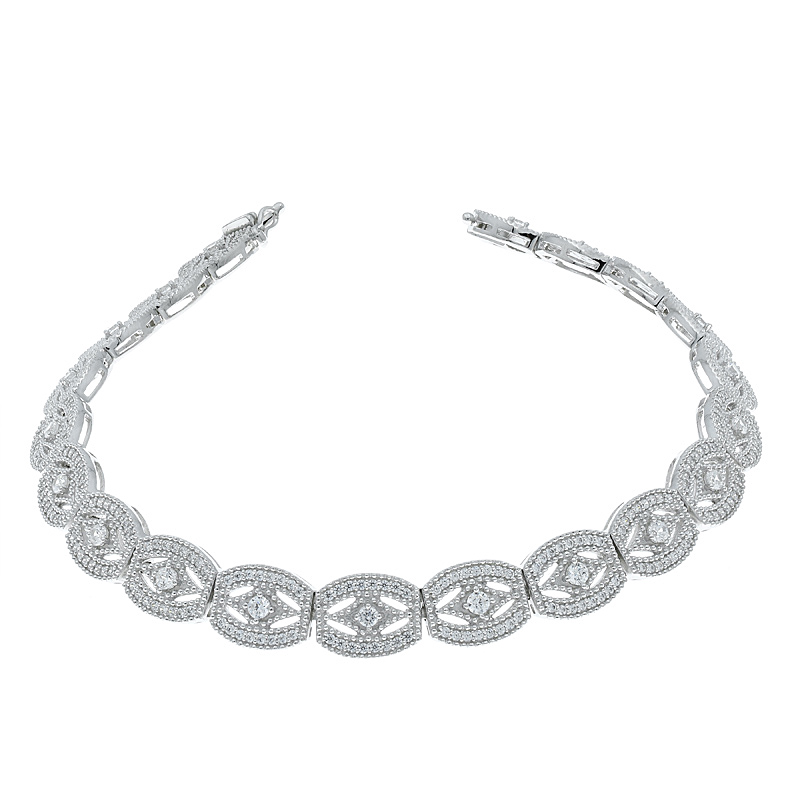 Ladies White CZ Jewelry Bracelet