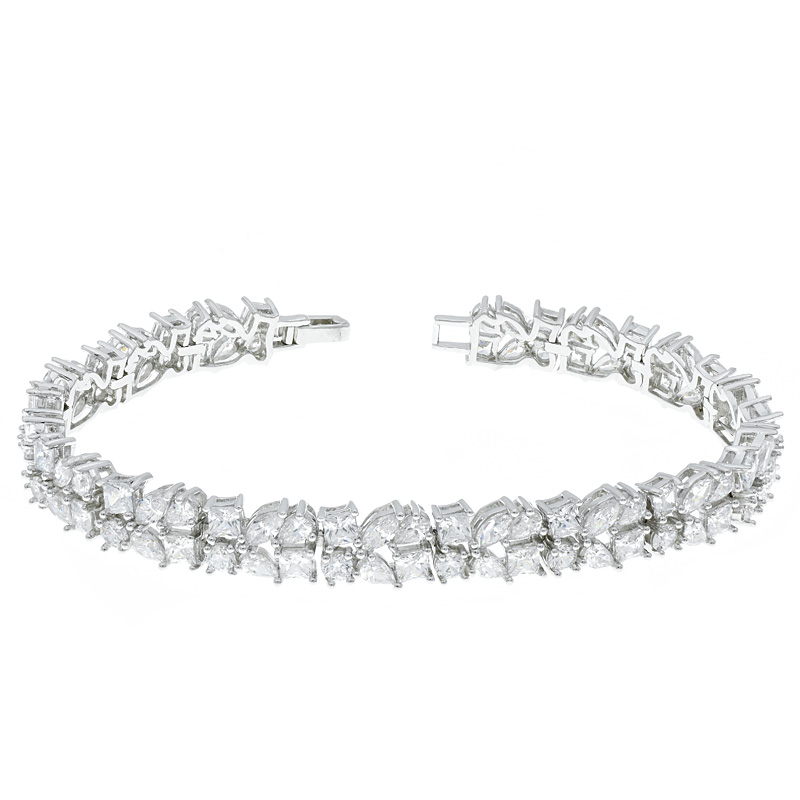 Women Classic White CZ Jewelry Bracelet