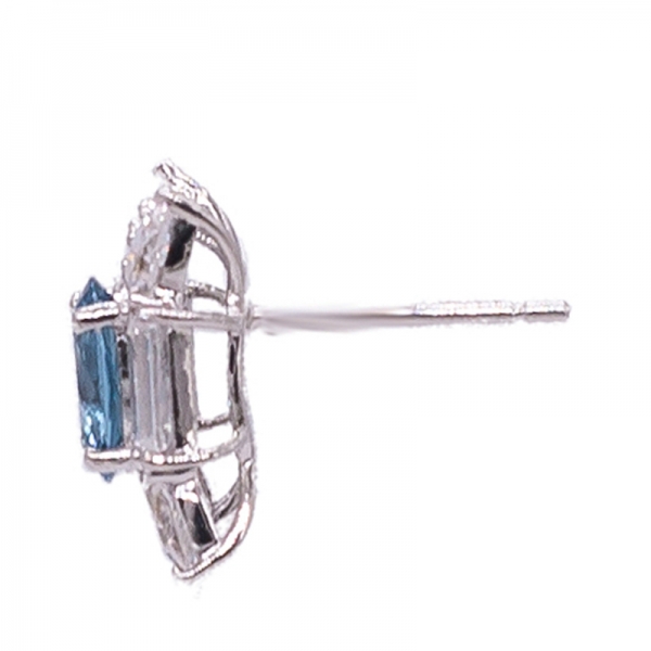 الماس الأزرق نانو عشيق الأقراط في 925 جنيه استرليني من الفضة 