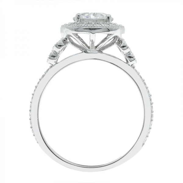 خاتم رائع من الفضة المطلية بالروديوم 925 للنساء 