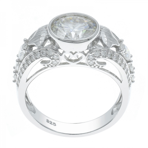  925 الفضة الاسترليني خاتم السيدات المحيطي 