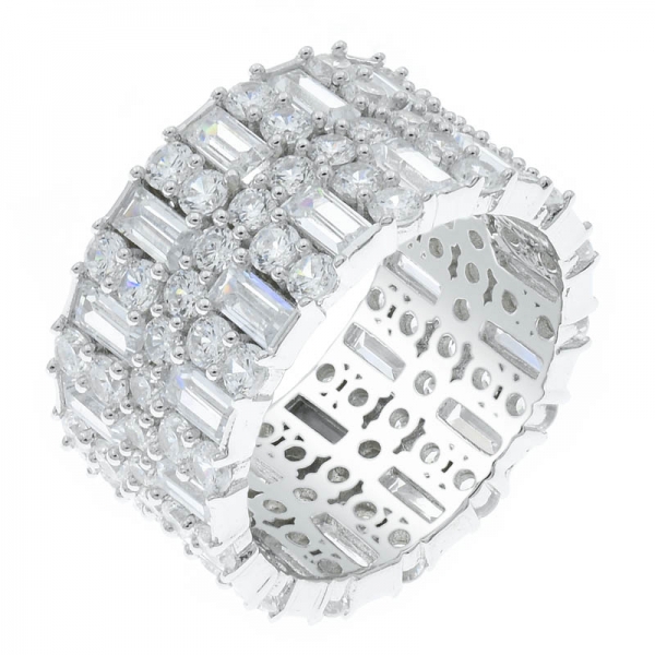 أزياء أنيقة 925 الفضة المطلية بالذهب خاتم اللانهاية 