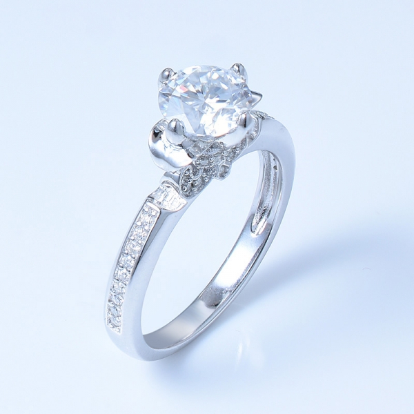 خمر خاتم الزفاف 925 الفضة الاسترليني تمهيد للنساء 