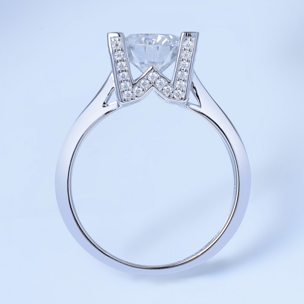 925 الاسترليني والفضة والمجوهرات خاتم سوليتير الزفاف للنساء 