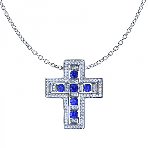 خلق الياقوت الأزرق الأحجار الكريمة والفضة الاسترليني 925 مجموعة مجوهرات النساء هدية الزفاف المشاركة 