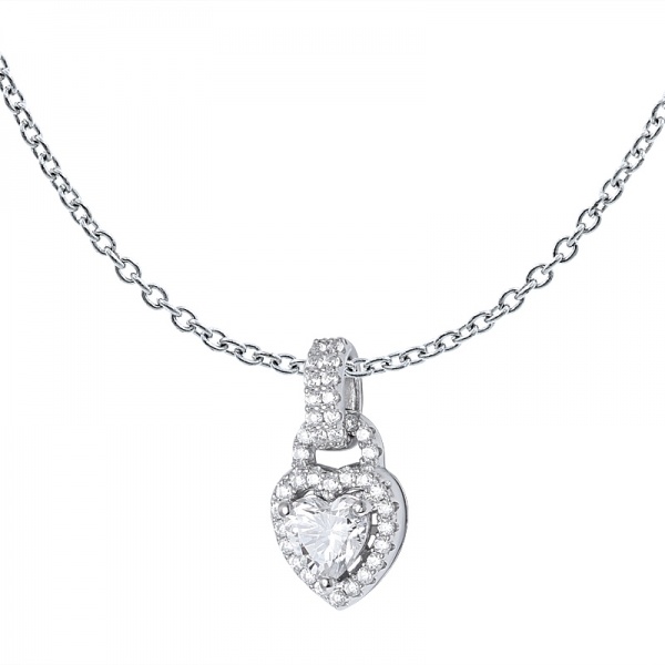 الصين الصانع قلب تصميم قلادة القلب الفضة المصنوعة يدويا والمجوهرات مع سعر المصنع 