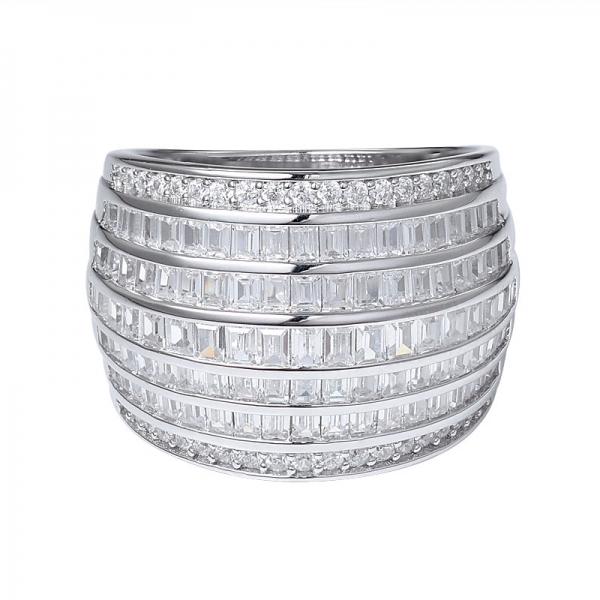 925 الفضة الاسترليني متشابكة واسعة كروس تصميم خاتم 